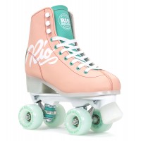 Quad skates RioRoller Script Peach / Green 2023 - Rollerskates