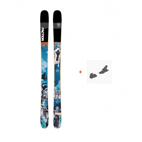 Ski Faction Prodigy 1.0 x 2019 + Fixation de ski - Ski All Mountain 86-90 mm avec fixations de ski à choix