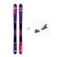 Ski Roxy Shima All Mountain Flat 2019 + Fixation de ski - Ski All Mountain 86-90 mm avec fixations de ski à choix