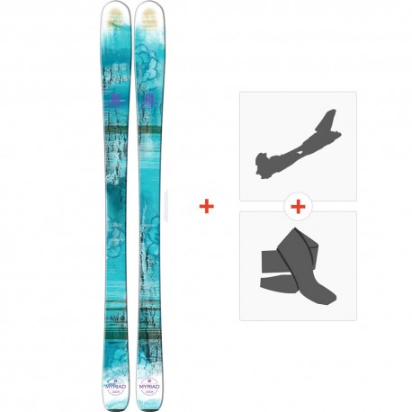 Ski Salomon Q-83 Myriad 2016 + Fixations de ski randonnée + Peaux - All Mountain + Rando
