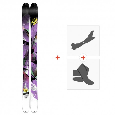 Ski K2 Remedy 92 2015 + Fixations de ski randonnée + Peaux - Freestyle + Piste + Rando