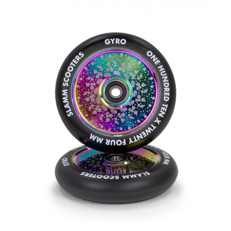 Slamm Scooter Wheels Gyro Hollow Core 110mm Neochrome 2022 - Roues
