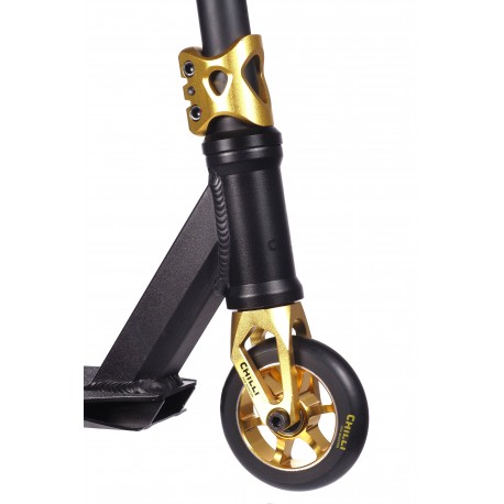 Chilli Scooter Complete Pro 3000 Black/Gold 2022 - Trottinette Freestyle Complète