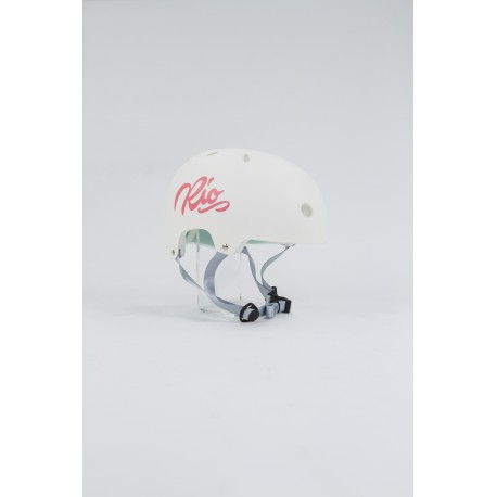 Skateboard helmet RioRoller Script  White 2023 - Skateboard Helmet