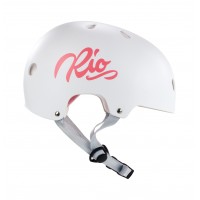 Skateboard helmet RioRoller Script  White 2023