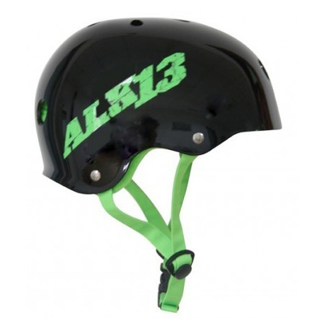 ALK13 Helmet H2O+ Black/ Green 2017 - Casques de skate