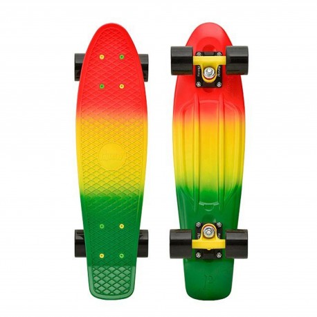 Penny Skateboard Fades 22\\" Rasta Black - Cruiserboards in Plastic Complete
