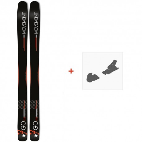 Ski Movement Go 115 2019 + Ski bindings - Pack Ski Freeride 111-115 mm