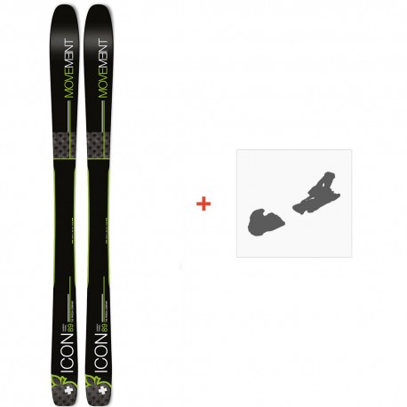 Ski Movement Icon 89 Titanal 2020 + Fixations de ski - Ski All Mountain 86-90 mm avec fixations de ski à choix