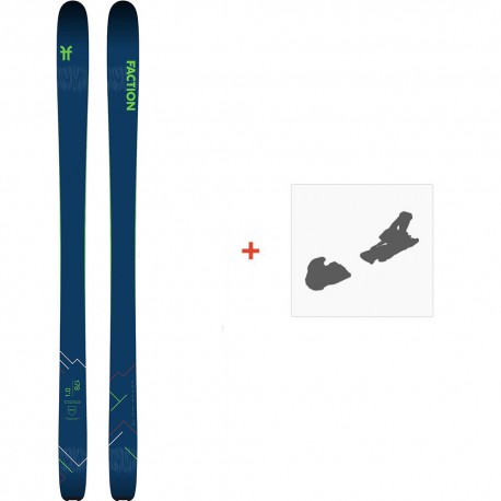 Ski Faction Agent 1.0 2020 + Fixations de ski - Ski All Mountain 86-90 mm avec fixations de ski à choix