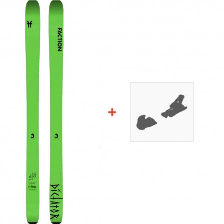 Ski Faction Dictator 1.0x 2020 + Fixations de ski - Ski All Mountain 86-90 mm avec fixations de ski à choix