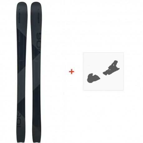 Ski Elan Ripstick 106 Black Edition 2020 + Skibindungen - Pack Ski Freeride 106-110 mm