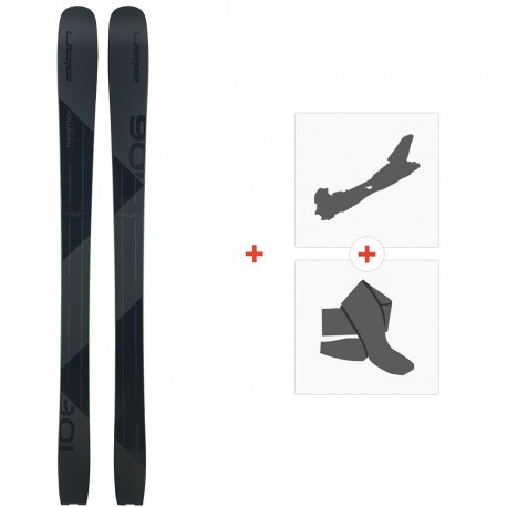 Ski Elan Ripstick 106 Black Edition 2020 + Fixations de ski randonnée + Peaux - Freeride + Rando