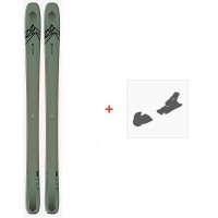 Ski Salomon N QST 106 OIL Green/Orang 2021 + Ski bindings - Pack Ski Freeride 106-110 mm