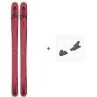 Ski Salomon N QST Stella 106 Pink/Black 2021 + Fixations de ski - Pack Ski Freeride 106-110 mm