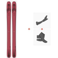 Ski Salomon N QST Stella 106 Pink/Black 2021 + Fixations de ski randonnée + Peaux - Freeride + Rando