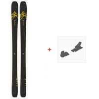 Ski Salomon N QST 92 Dark Blue/Yellow 2021 + Fixations de ski - Ski All Mountain 91-94 mm avec fixations de ski à choix