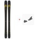 Ski Salomon N QST 92 Dark Blue/Yellow 2021 + Fixations de ski