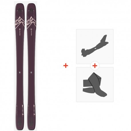 Ski Salomon N QST Lumen 99 2021 + Fixations de ski randonnée + Peaux - Freeride + Rando