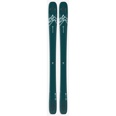 Ski Salomon N QST Lux 92 Blue Green/Light Blue 2021 - Ski sans fixations Femme