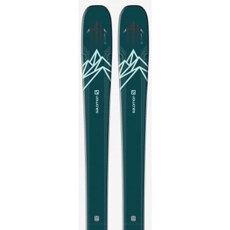 Ski Salomon N QST Lux 92 Blue Green/Light Blue 2021 - Ski Women ( without bindings )