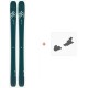 Ski Salomon N QST Lux 92 Blue Green/Light Blue 2021 + Fixations de ski - Ski All Mountain 91-94 mm avec fixations de ski à choix