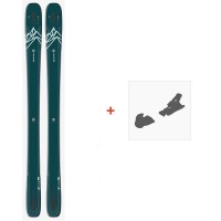 Ski Salomon N QST Lux 92 Blue Green/Light Blue 2021 + Ski bindings