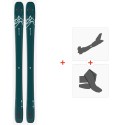 Ski Salomon N QST Lux 92 Blue Green/Light Blue 2021 + Fixations de ski randonnée + Peaux
