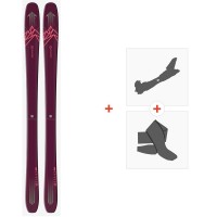 Ski Salomon N QST Myriad 85 Purple/Pink 2021 + Tourenbindungen + Felle - All Mountain + Touren