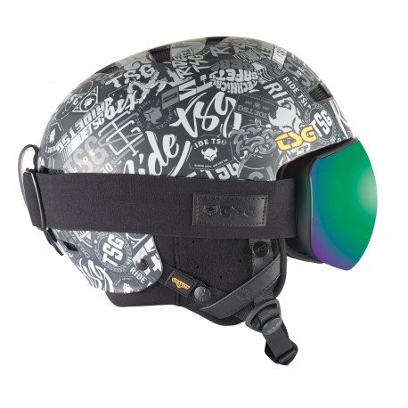 TSG Goggle Three Blackout Green Chrome 2020 - Masque de ski
