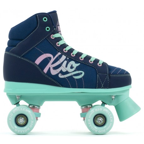 Quad skates RioRoller Lumina Navy/Green 2023 - Rollerskates