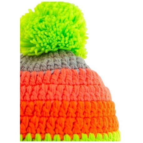 Poederbaas Colorful Crochet hat Gray / Green / Pink / Orange 2020 - Mütze
