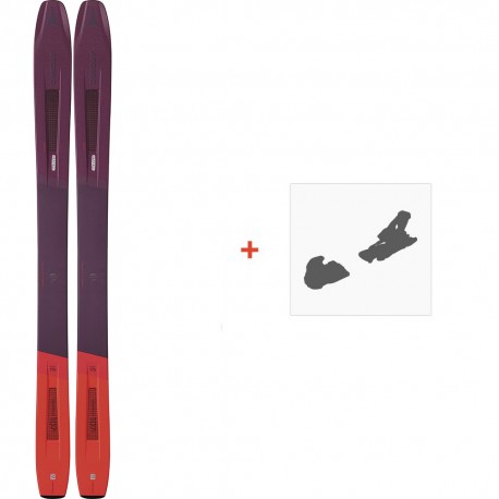 Ski Atomic Vantage W 107 C Berry/Red 2020 + Ski bindings - Pack Ski Freeride 106-110 mm
