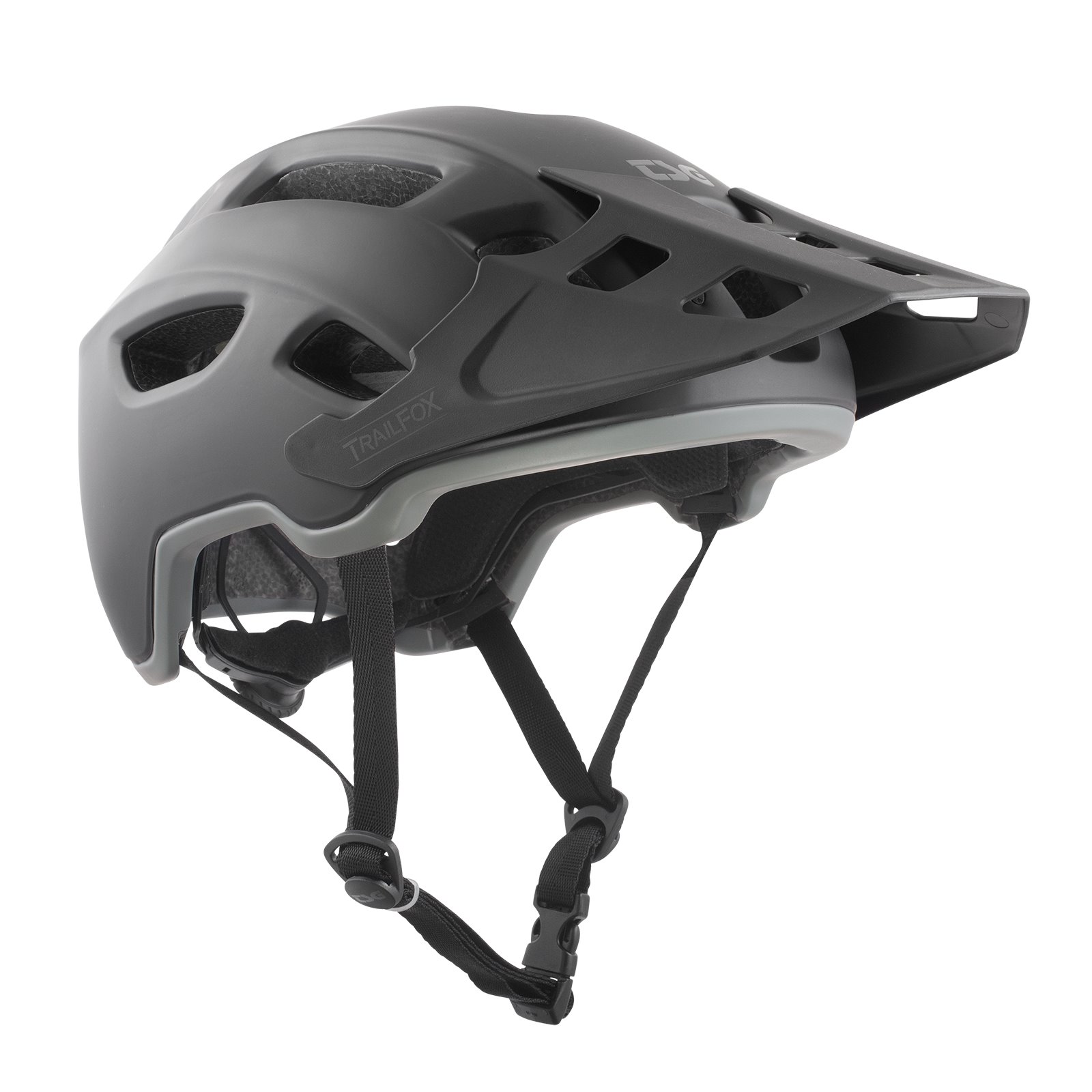 TSG Bicycle Helmet Trailfox Solid Color Satin Black 