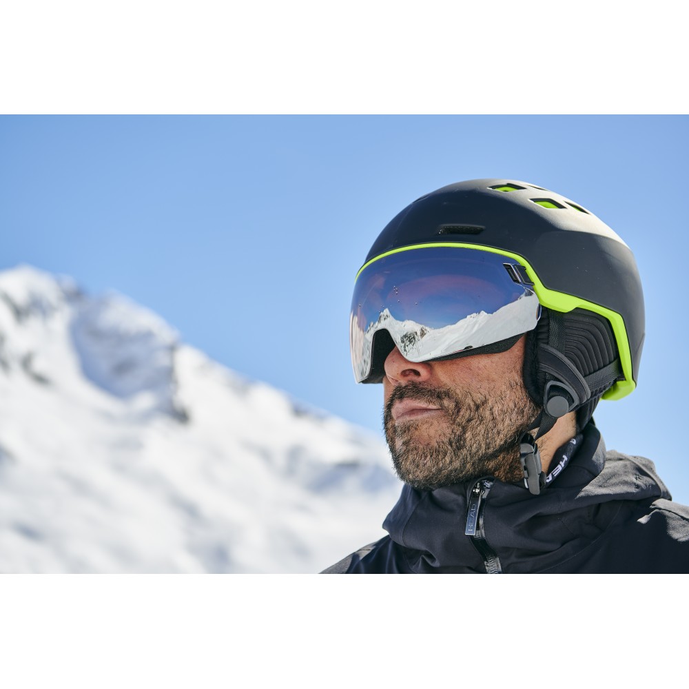 Goggles Head Queen Downhill Ski Helmet Built In Visor 