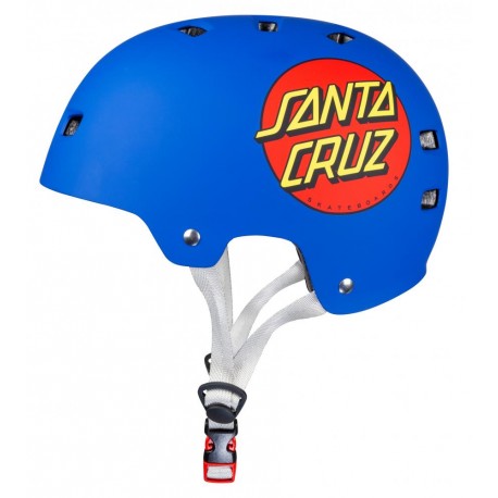 Skateboard-Helm Bullet X Santa Cruz Classic Dot Matt Blue 2023 - Skateboard Helme