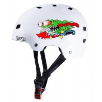 Skateboard helmet Bullet X Santa Cruz Slasher Youth Gloss White 2023 - Skateboard Helmet