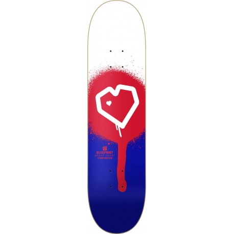 Skateboard Blueprint Spray Heart 8.125\\" Deck Only 2020 - Planche skate