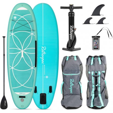 Retrospec Weekender-Yogi 10 Inflatable Paddle Board Seafoam 2020 - Hard Board Sup