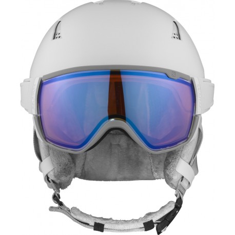 Salomon Ski helmet Mirage CA Photo White 2021 - Skihelm mit Visier