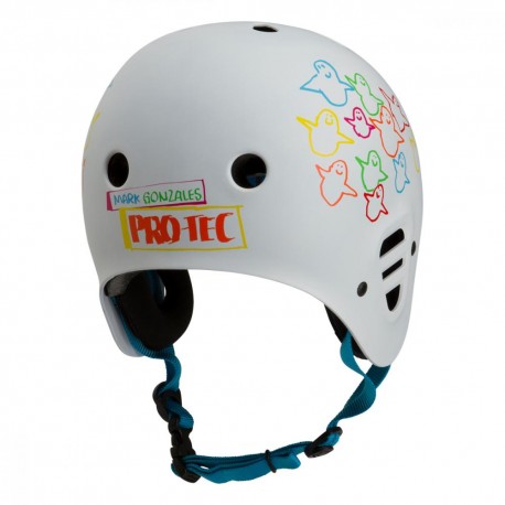 Skateboard helmet Pro-tec Full Cut Cert Gonz Animal Bird White 2023 - Skateboard Helmet