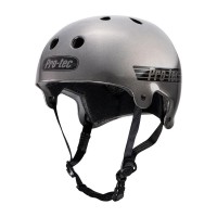 Skateboard-Helm Pro-tec Old School Cert Matte Metallic Gunmetal 2023 - Skateboard Helme