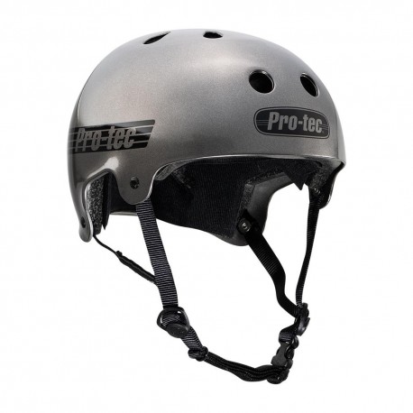 Skateboard-Helm Pro-tec Old School Cert Matte Metallic Gunmetal 2023 - Skateboard Helme