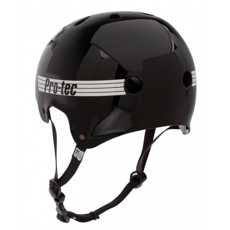 Skateboard-Helm Pro-tec Old School Cert Gloss Black 2023 - Skateboard Helme