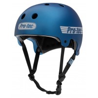 Skateboard-Helm Pro-tec Old School Cert Matte Metallic Blue 2022 - Skateboard Helme