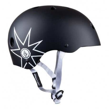 Skateboard-Helm Pro-tec Classic Cert Volcom Luminator Black 2020 - Skateboard Helme