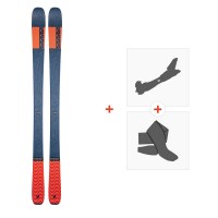 Ski K2 Mindbender 90 C 2021 + Touring Ski Bindings + Climbing Skins  - All Mountain + Touring